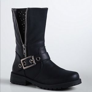 Torrid Studded Buckle Moto Wide Width Boots
